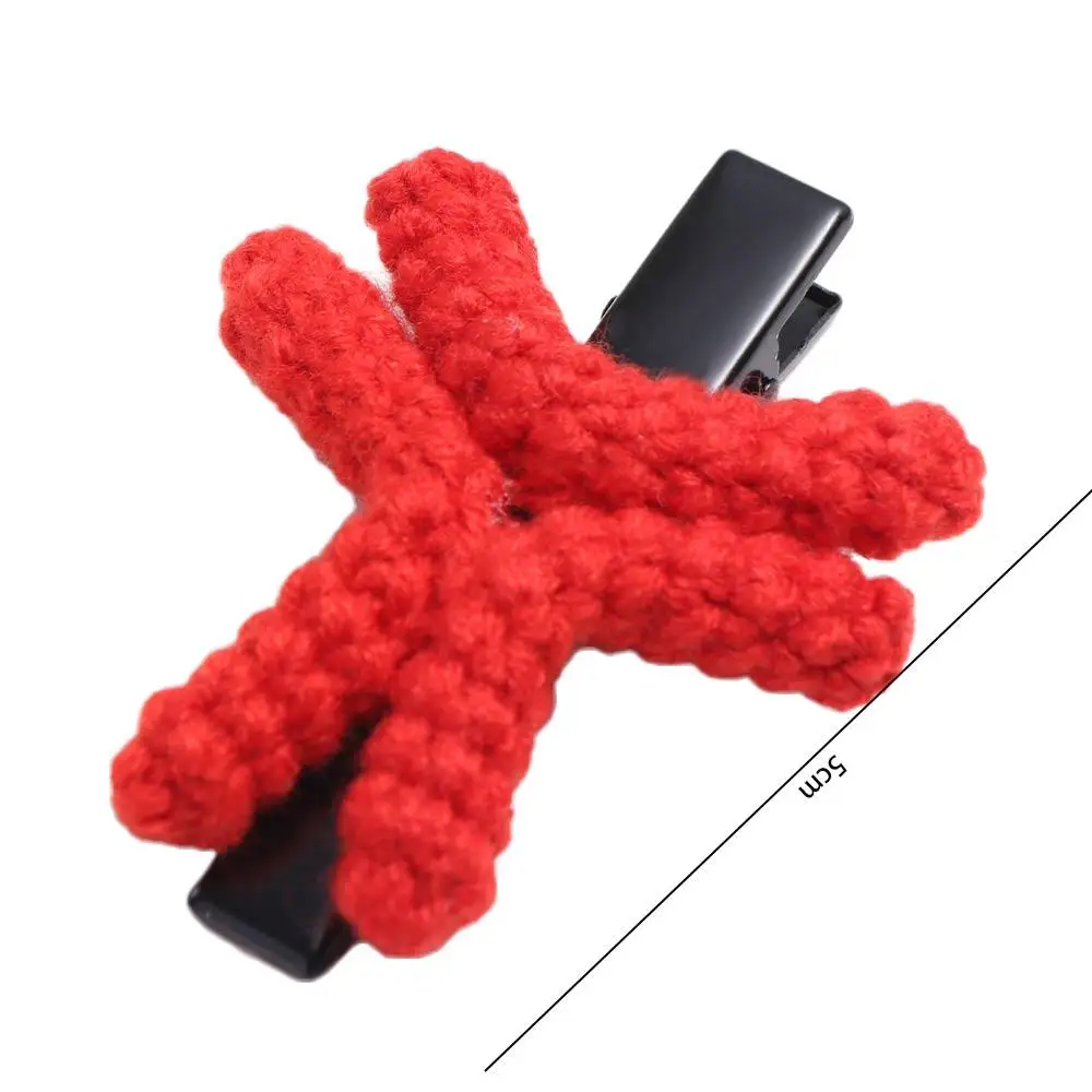 Duckbill Clip Angry Emotion Hair Clip Korean Style Back Clip Funny Crochet Barrettes Hair Accessories Cartoon Side Clip Girl