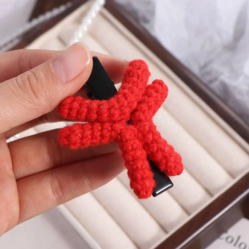 Duckbill Clip Angry Emotion Hair Clip Korean Style Back Clip Funny Crochet Barrettes Hair Accessories Cartoon Side Clip Girl