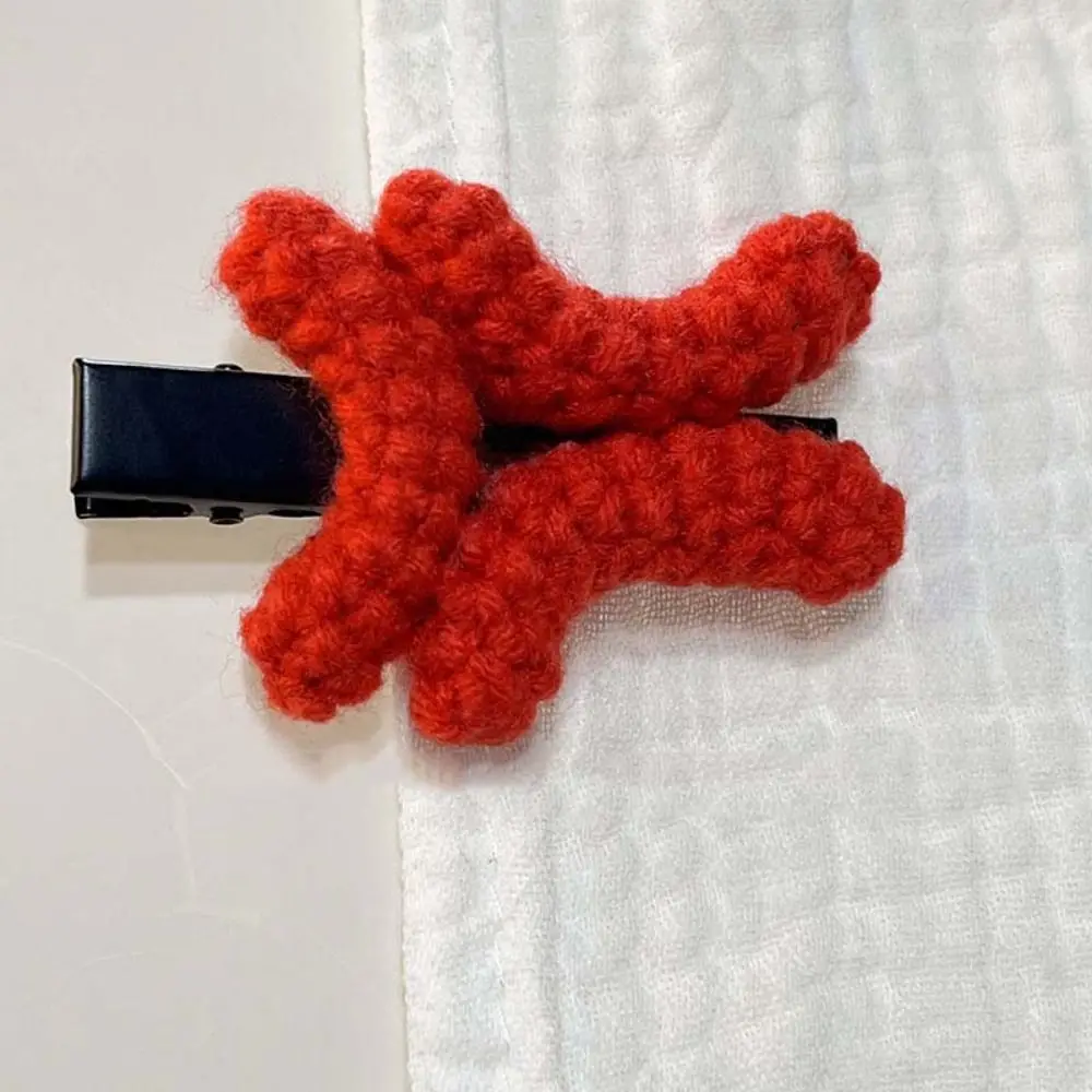 Duckbill Clip Angry Emotion Hair Clip Korean Style Back Clip Funny Crochet Barrettes Hair Accessories Cartoon Side Clip Girl