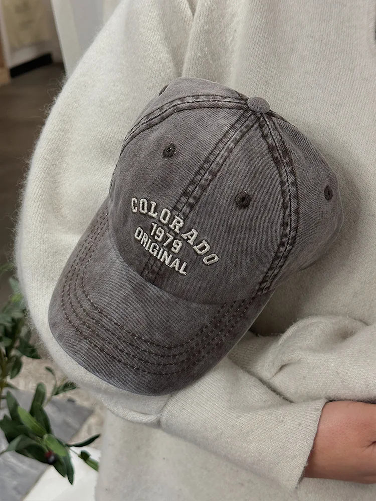 Retro Colorado Letter Embroidery Baseball Caps Spring Summer Cotton Adjustable Casual Hat Hip Hop Streetwear Sun Hats For Baby