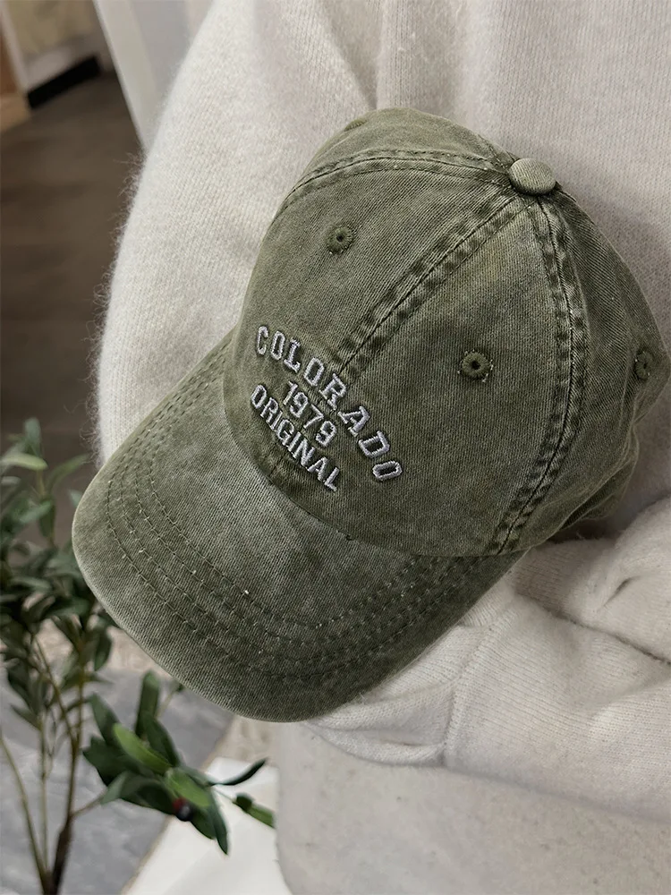 Retro Colorado Letter Embroidery Baseball Caps Spring Summer Cotton Adjustable Casual Hat Hip Hop Streetwear Sun Hats For Baby