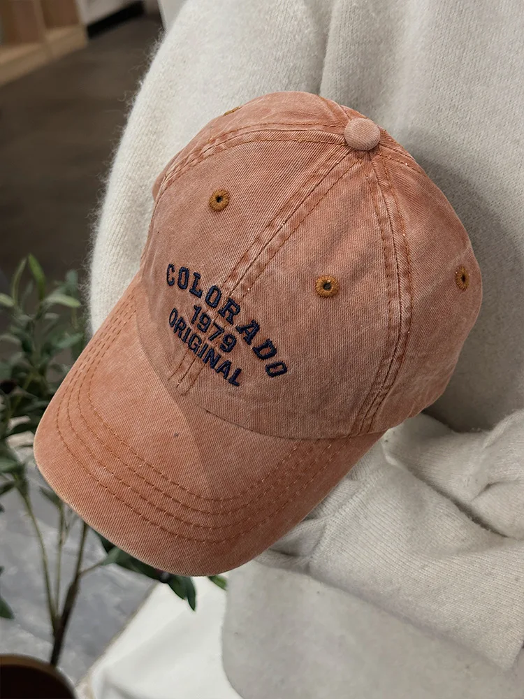 Retro Colorado Letter Embroidery Baseball Caps Spring Summer Cotton Adjustable Casual Hat Hip Hop Streetwear Sun Hats For Baby