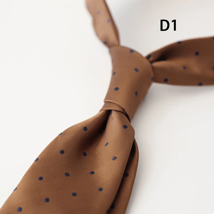 2025 Summer Men's Korean Formal Business 8CM Neckties Simple Solid Brown Red Neck Ties Handmade Polyester Necktie Suit Cravat