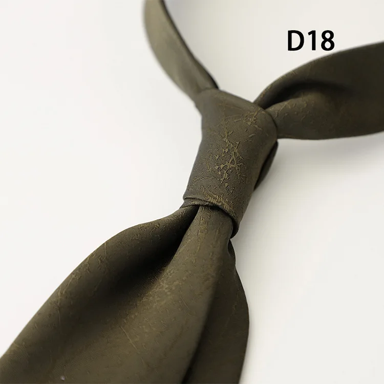 2025 Summer Men's Korean Formal Business 8CM Neckties Simple Solid Brown Red Neck Ties Handmade Polyester Necktie Suit Cravat