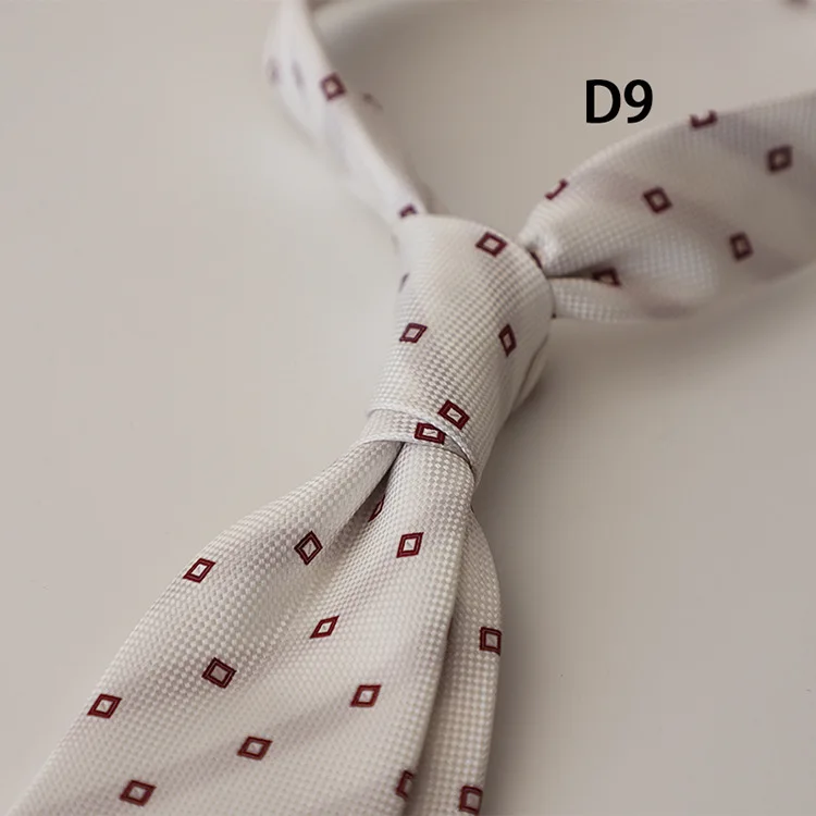 2025 Summer Men's Korean Formal Business 8CM Neckties Simple Solid Brown Red Neck Ties Handmade Polyester Necktie Suit Cravat