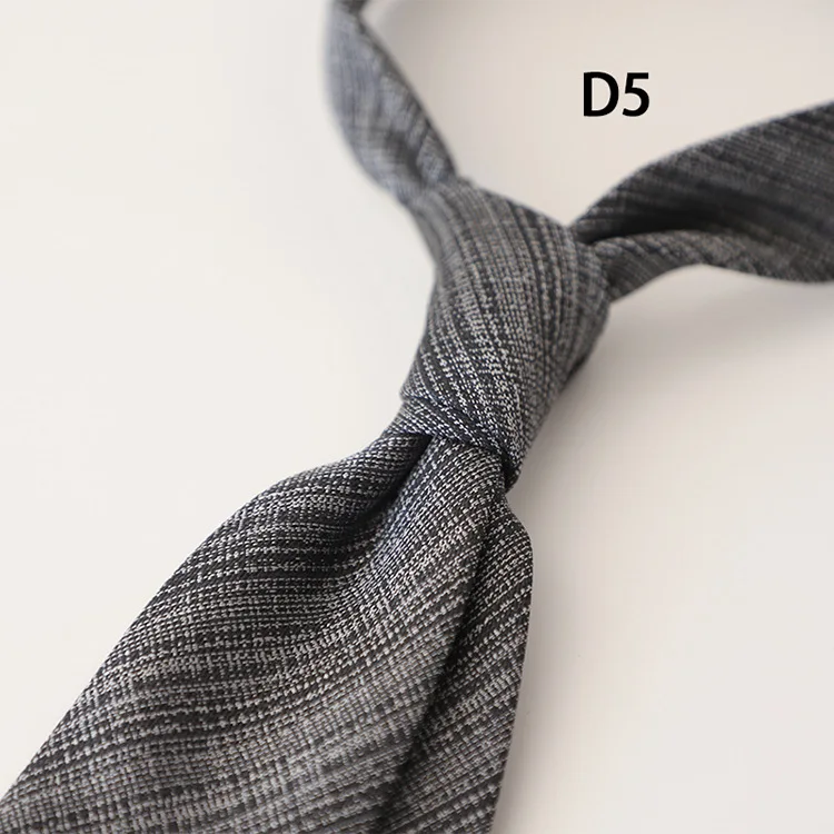2025 Summer Men's Korean Formal Business 8CM Neckties Simple Solid Brown Red Neck Ties Handmade Polyester Necktie Suit Cravat
