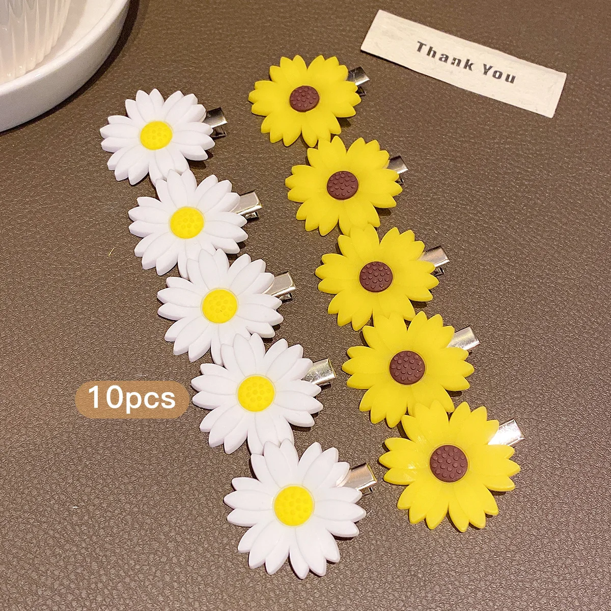 10 Sunflower Hair Clips Sweet and Stylish Flower Hair Clips Suitable for Daily Use Hair Accessories