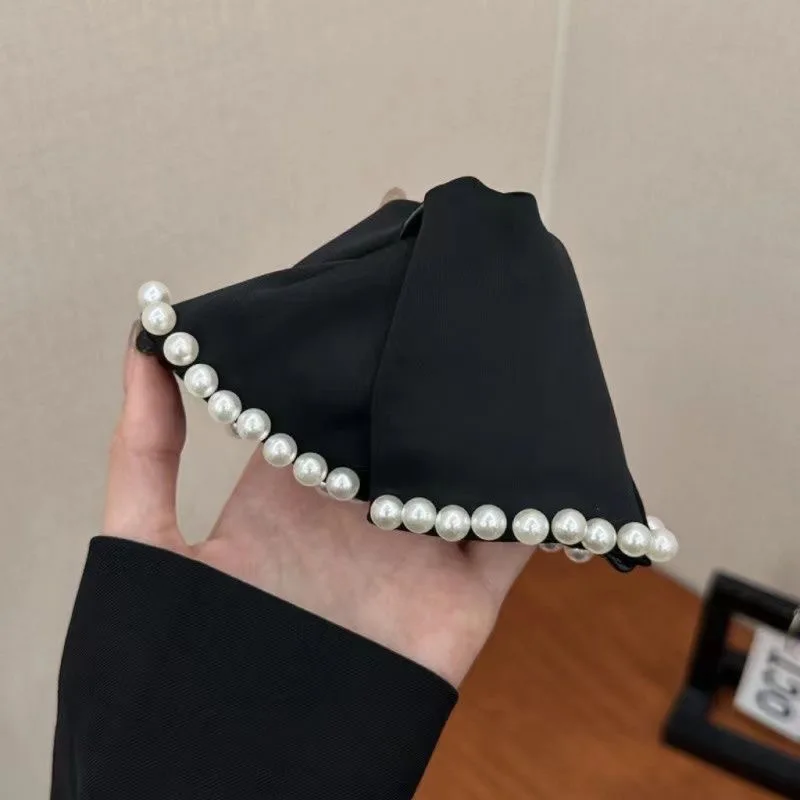 Elegant Large Rhinestones Bow Hair Claw Crab Pearls Hairpins Women Girls Sweet Hair Ornament Hair Clips Fashion Hair Accessories