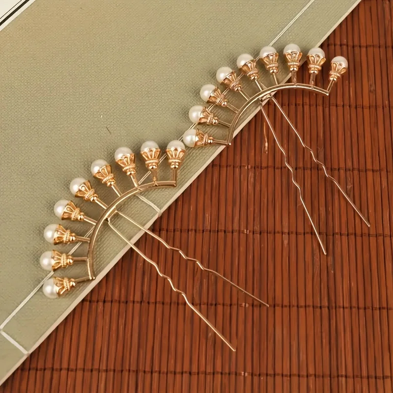 New Chinese-Style Hairpin, Simple Headdress, U-Shaped Hairpin, Ancient Style Hanfu Pan Hair Ball, Headdress, Pan Hairpin