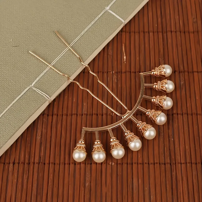 New Chinese-Style Hairpin, Simple Headdress, U-Shaped Hairpin, Ancient Style Hanfu Pan Hair Ball, Headdress, Pan Hairpin