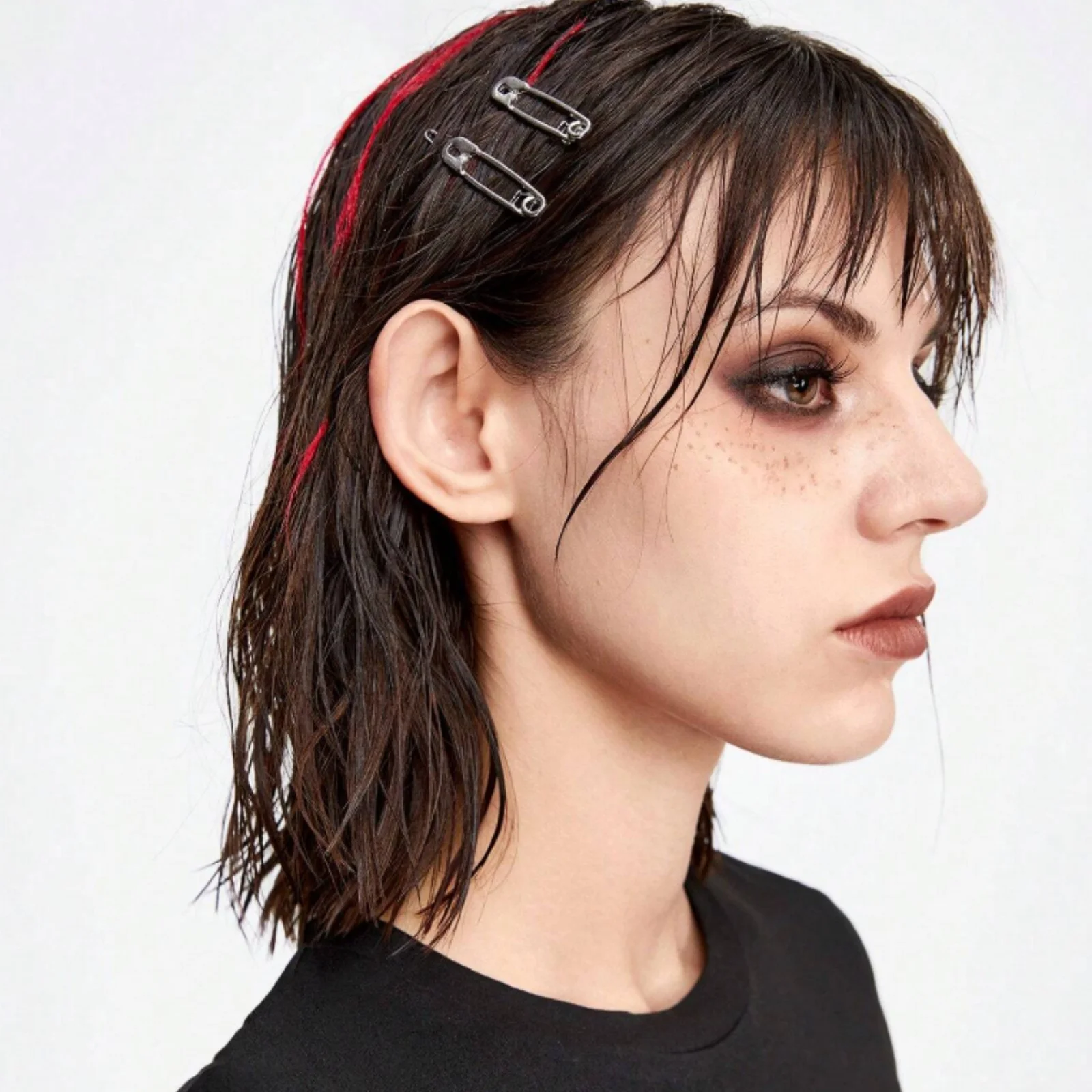 ROMWE Grunge Punk 2 Personalized Punk Minimalist Girl Hair Clips, Hair Accessories, Side Clips, Bangs Clips, Cool Girls, Boys, U