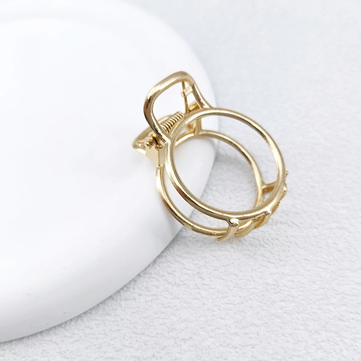 12 Styles Fashion Mini 4cm Metal Hair Claw For Women Gold Color Cross Crab Hair Clip Korean Elegant Geometric Hairpin Girl Hair