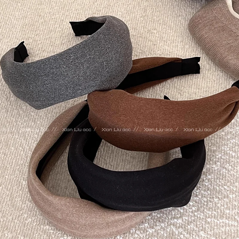 Vintage Solid Soft Cotton Hairband For Women Girls Sweet Hair Ornament Headband Hair Hoop Hair Band Fashion Hair Accessories