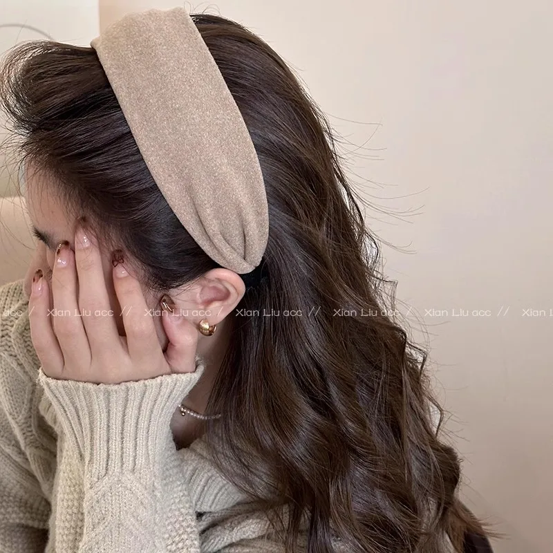 Vintage Solid Soft Cotton Hairband For Women Girls Sweet Hair Ornament Headband Hair Hoop Hair Band Fashion Hair Accessories