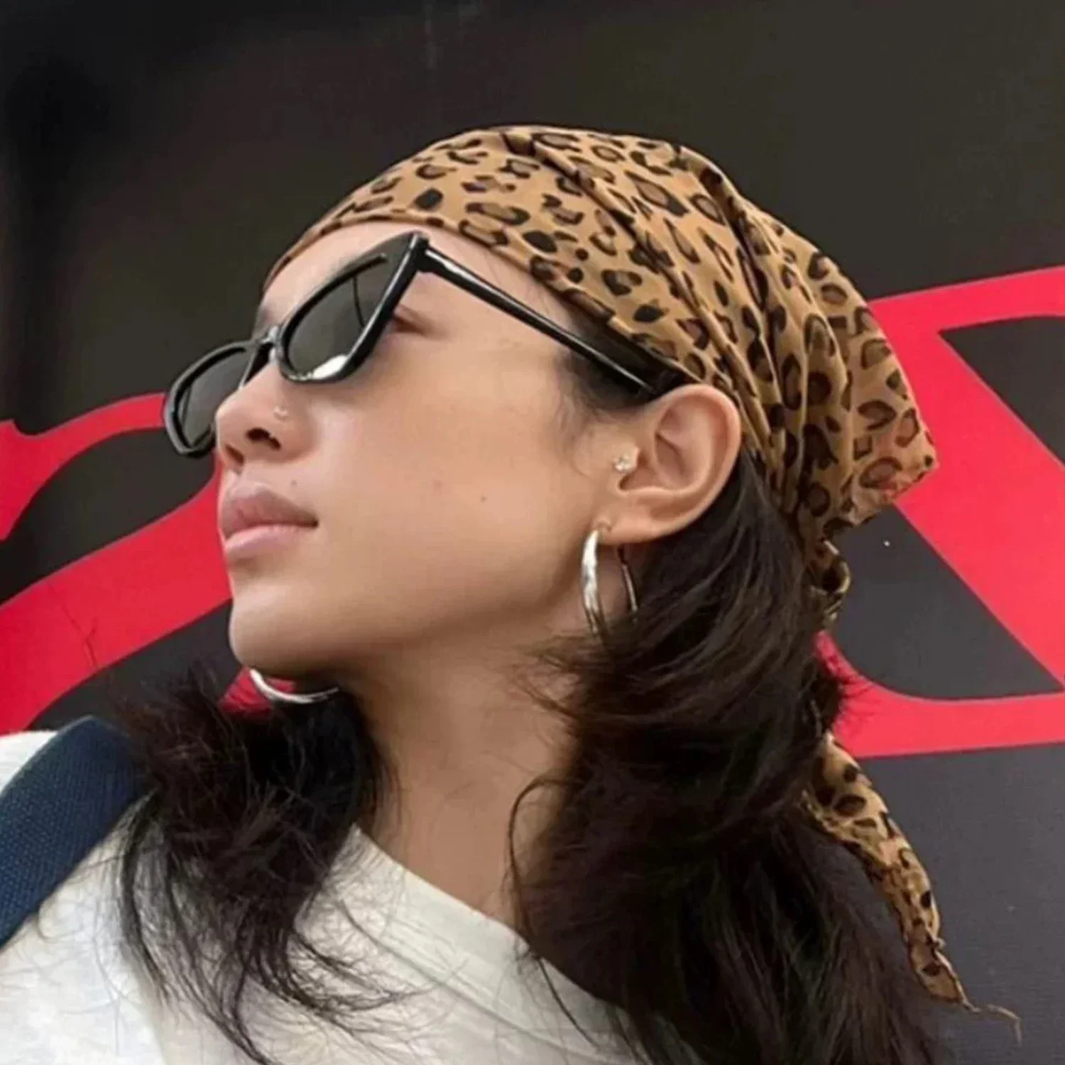 Y2K Retro Leopard Headscarf Women Girl High Quality Comfortable Fashion Headscarf Warm Versatile Party Scarf Exquisite Accessory