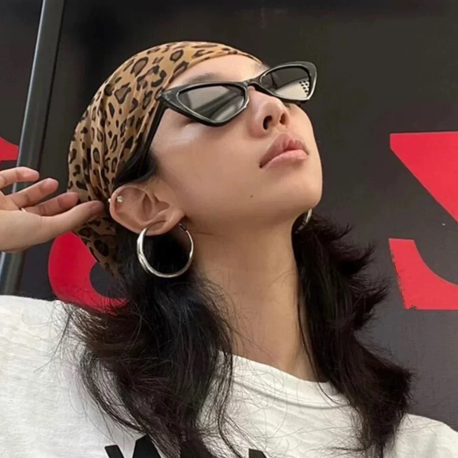 Y2K Retro Leopard Headscarf Women Girl High Quality Comfortable Fashion Headscarf Warm Versatile Party Scarf Exquisite Accessory