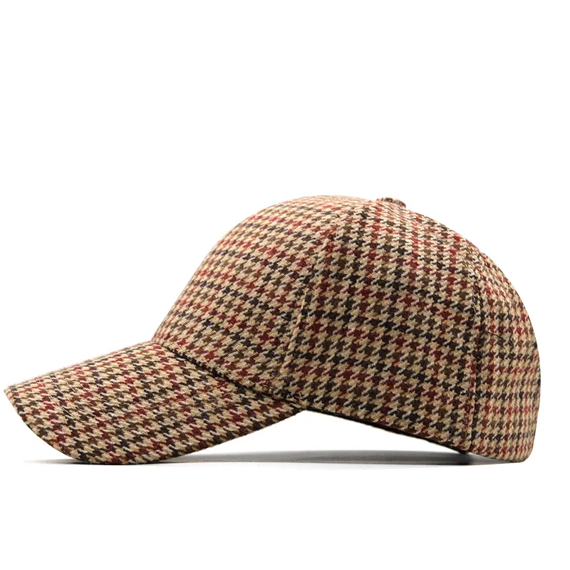 Plaid Baseball Cap - Warm, Lightweight & Adjustable for Autumn/Winter Outdoor Activities