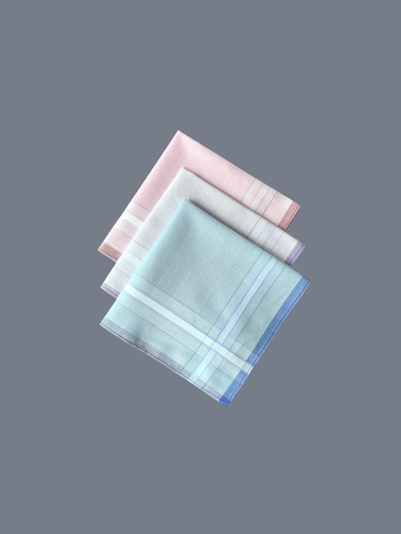 29CM/11.4-inch Cotton Jacquard Mini Handkerchief Universal Fashionable and Exquisite Decoration 6PCS, Thin Version