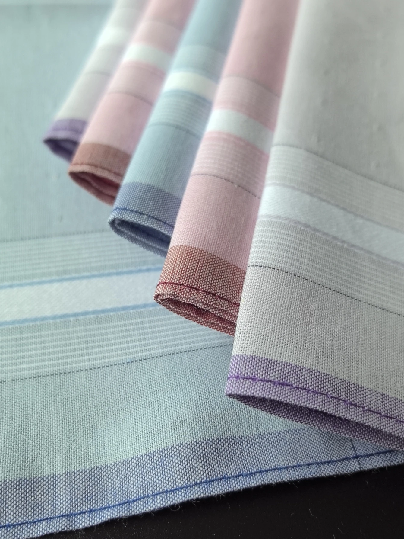 29CM/11.4-inch Cotton Jacquard Mini Handkerchief Universal Fashionable and Exquisite Decoration 6PCS, Thin Version