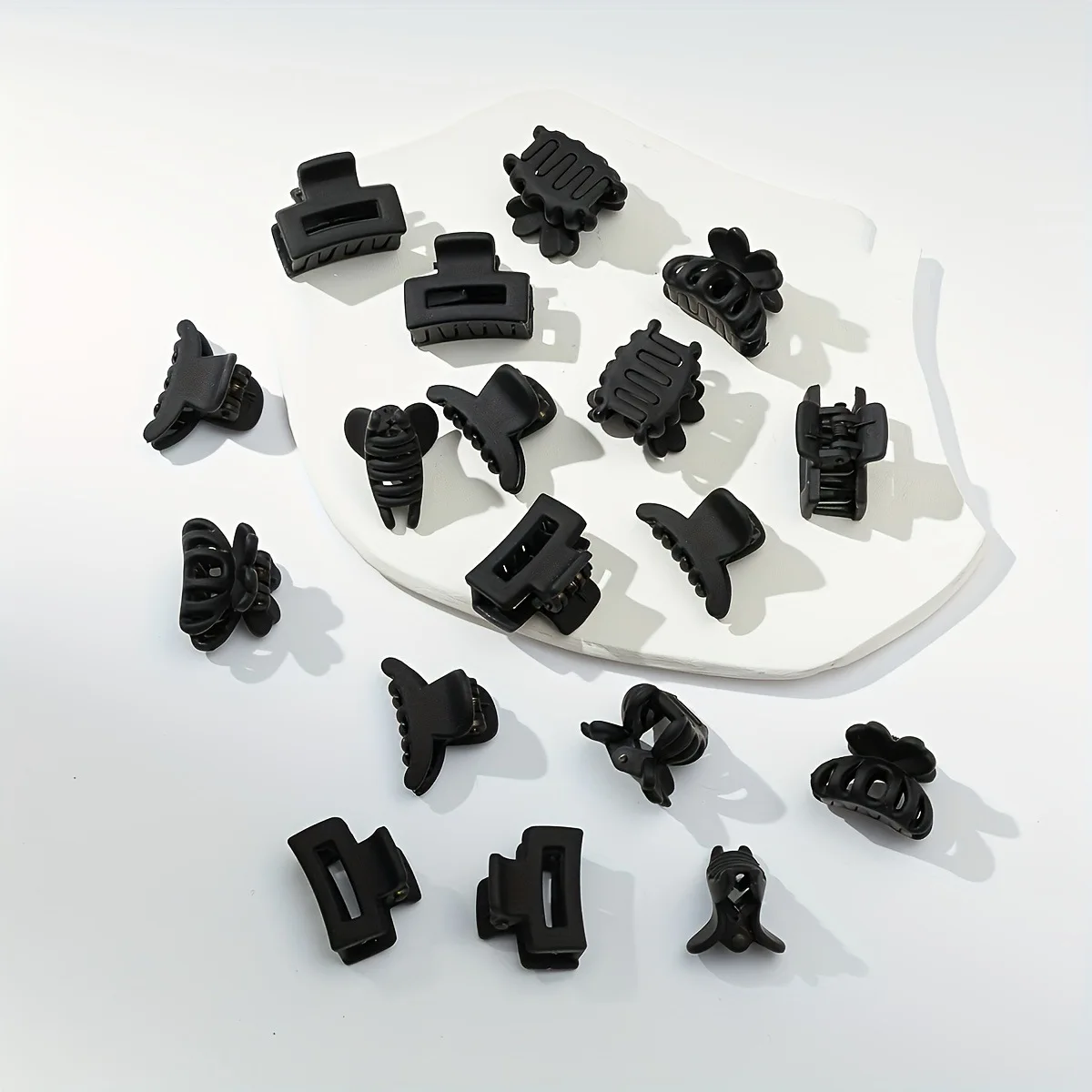 18Pcs/set Elegant Geometric Square Bow Black Small Hair Claws Clip Hairpins Barrette Headwear For Women Girls Hair Accessories