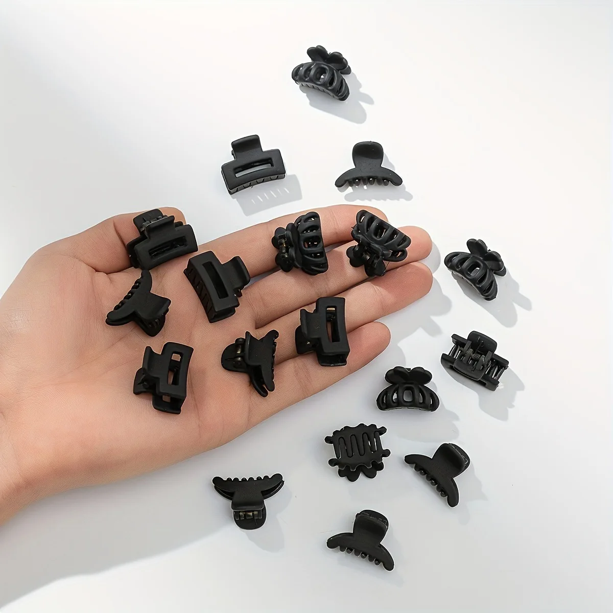 18Pcs/set Elegant Geometric Square Bow Black Small Hair Claws Clip Hairpins Barrette Headwear For Women Girls Hair Accessories
