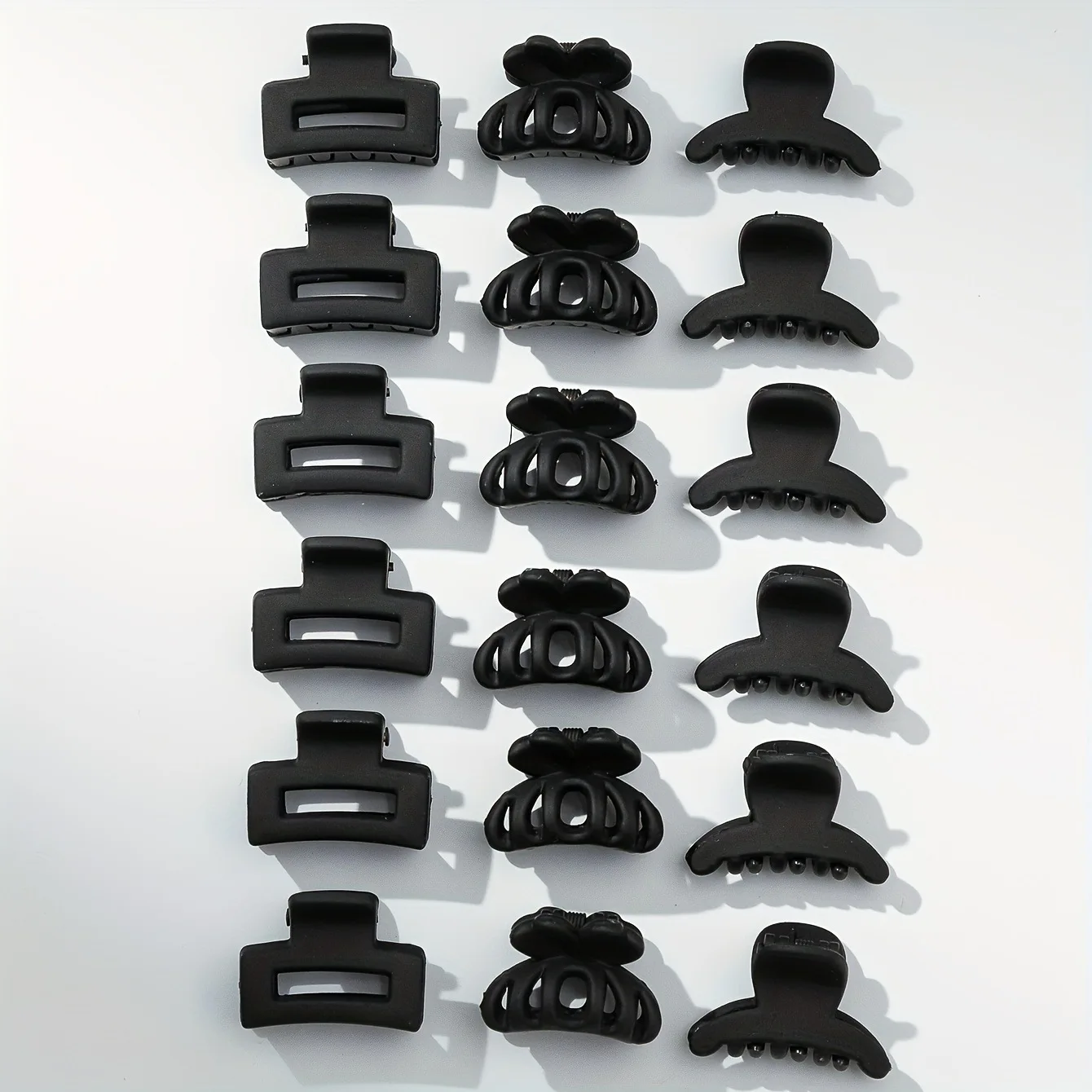 18Pcs/set Elegant Geometric Square Bow Black Small Hair Claws Clip Hairpins Barrette Headwear For Women Girls Hair Accessories