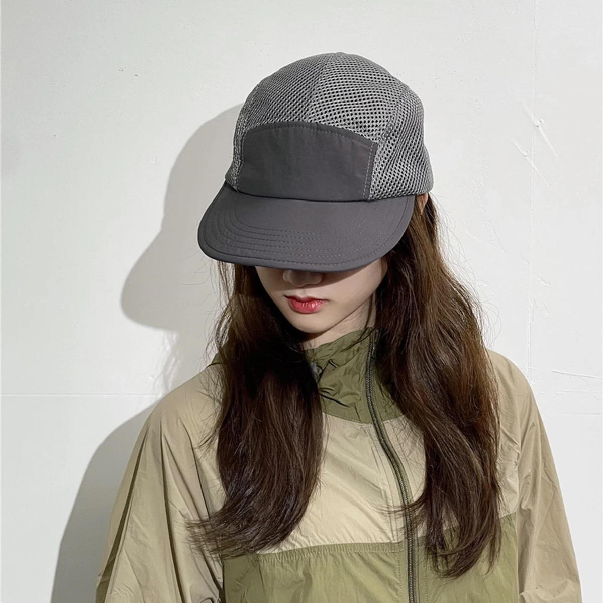 Korean Quick Drying Solid Baseball Hats Casual New Unisex Sunshade Mesh Breathable Ins Versatile Short Eave Fashion Peaked Caps