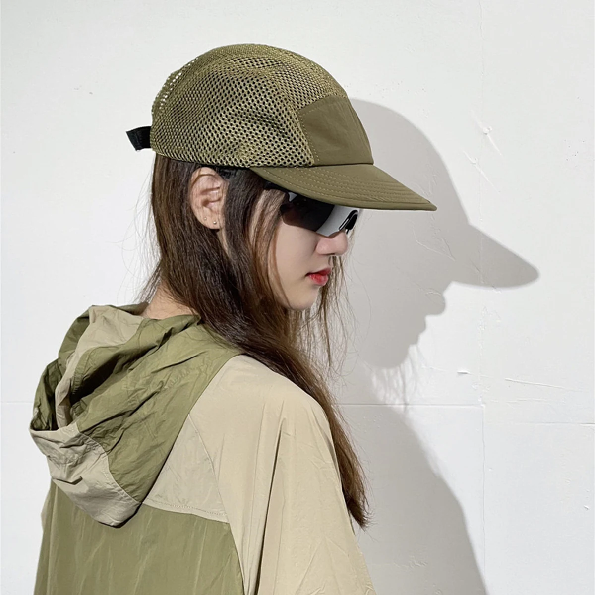 Korean Quick Drying Solid Baseball Hats Casual New Unisex Sunshade Mesh Breathable Ins Versatile Short Eave Fashion Peaked Caps