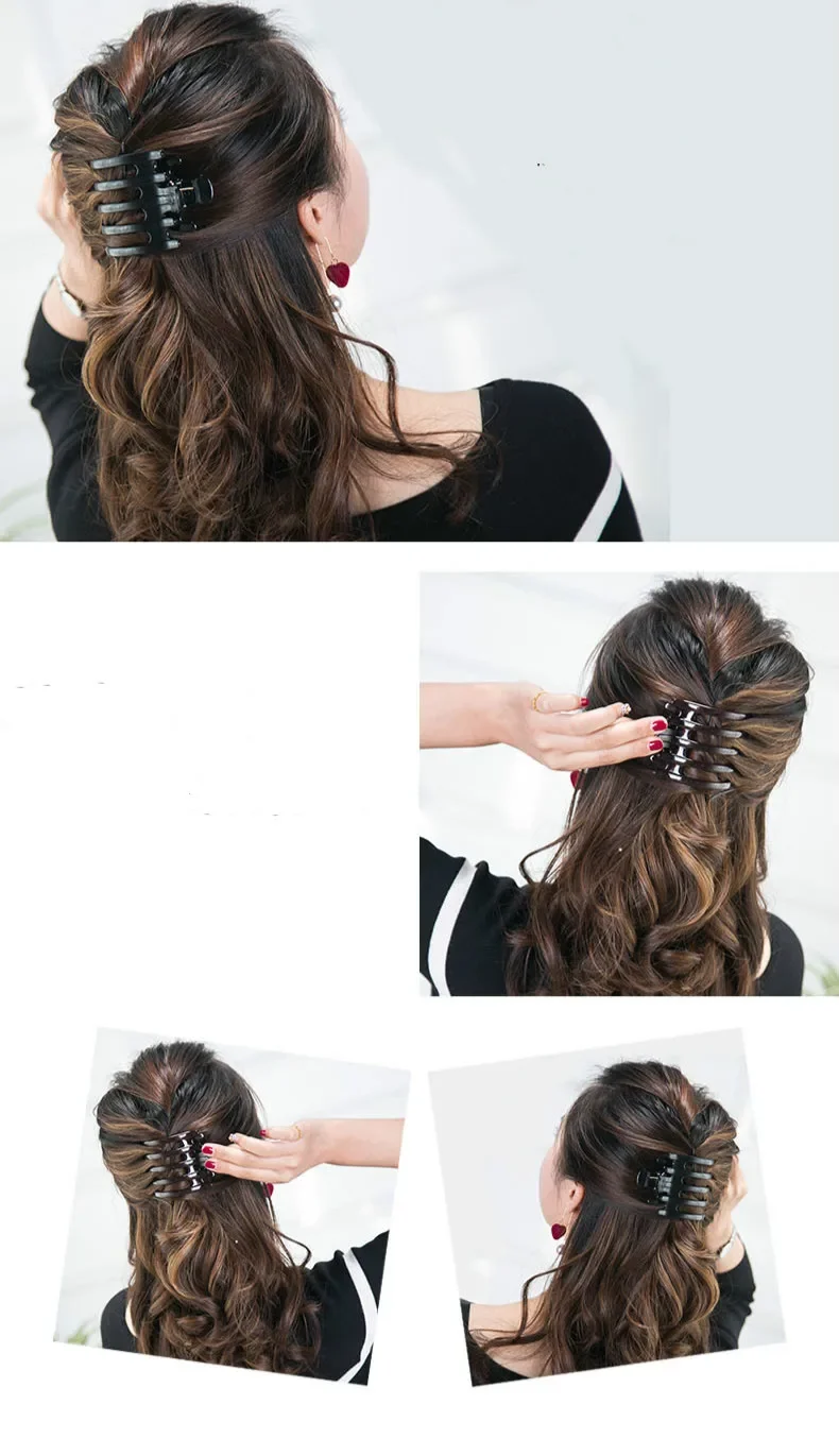 Women Big Size Simple Hair Claw Girls Hairdressing Hair Clip Crocodile Plastic Clamps Claw Clips Hairpins Hair Accessories