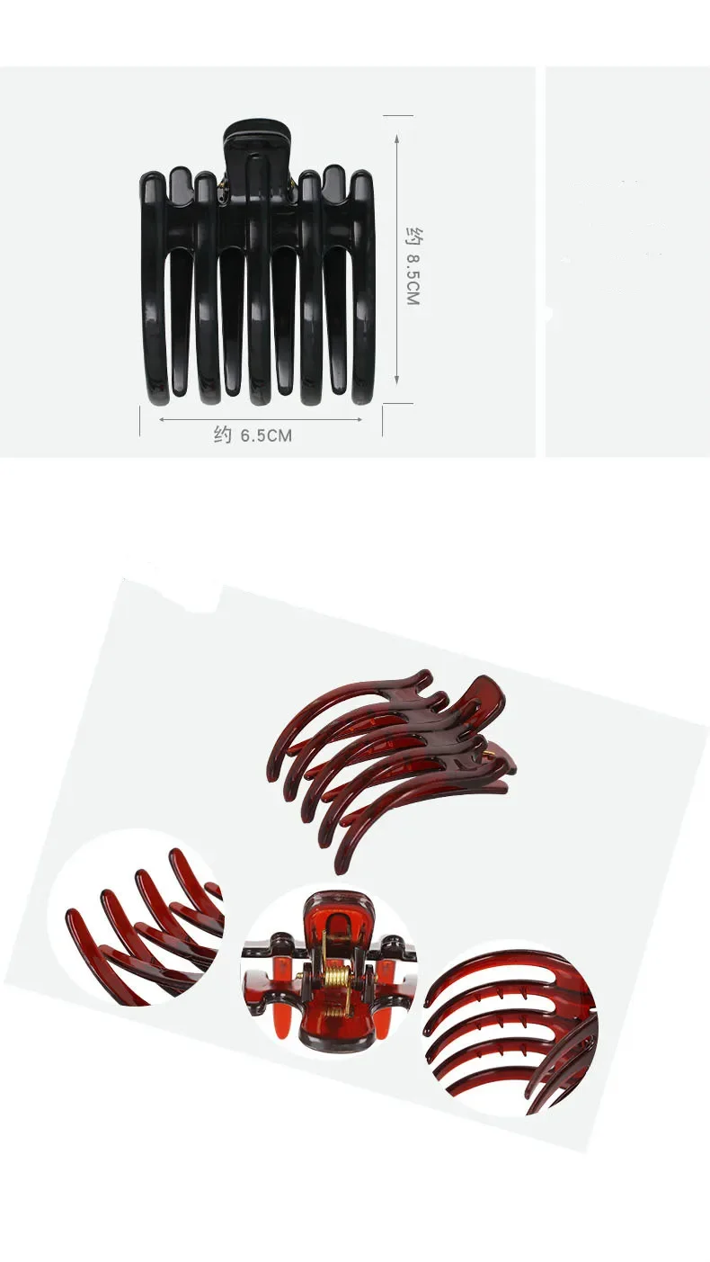 Women Big Size Simple Hair Claw Girls Hairdressing Hair Clip Crocodile Plastic Clamps Claw Clips Hairpins Hair Accessories
