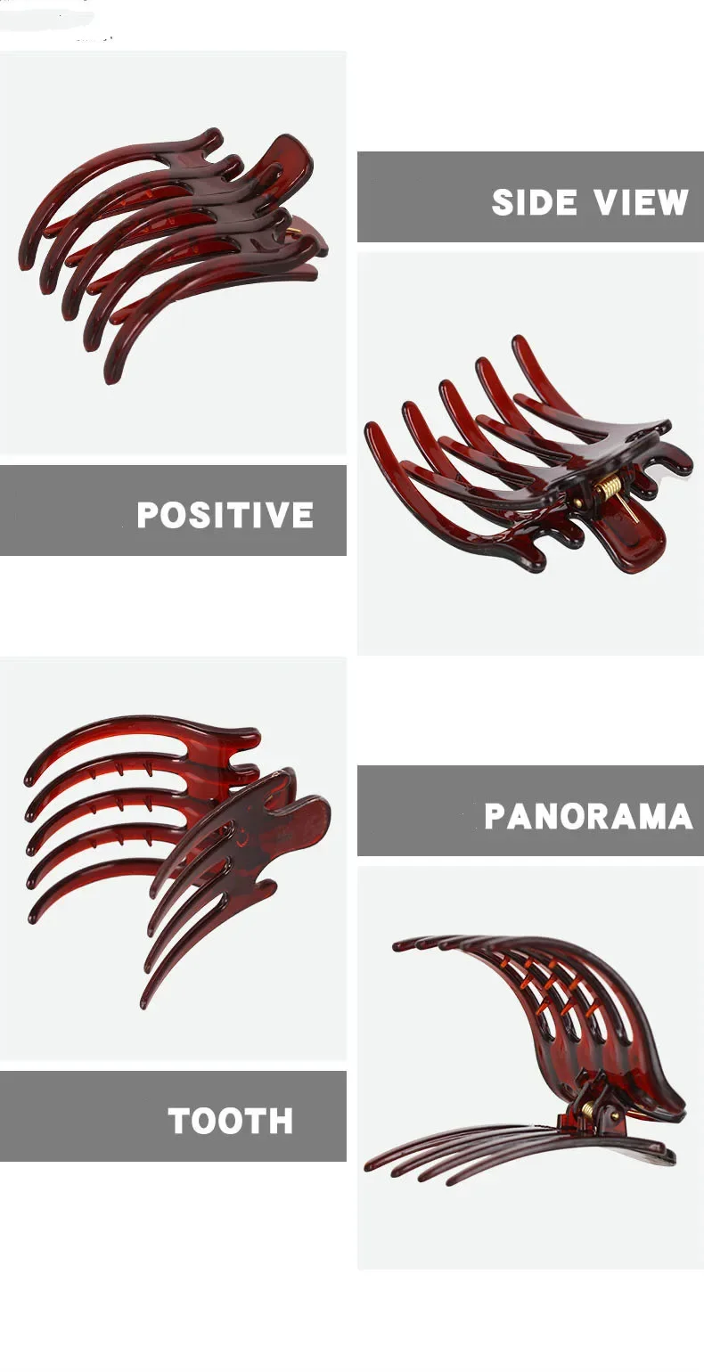 Women Big Size Simple Hair Claw Girls Hairdressing Hair Clip Crocodile Plastic Clamps Claw Clips Hairpins Hair Accessories