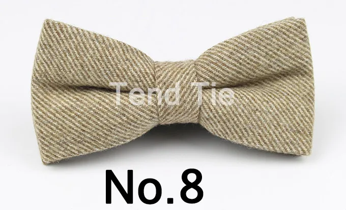 Mens Formal Wear Thick Business Bowtie Butterfly Men Dick Solid Color Wool Cravat Unisex England Style Bow Tie