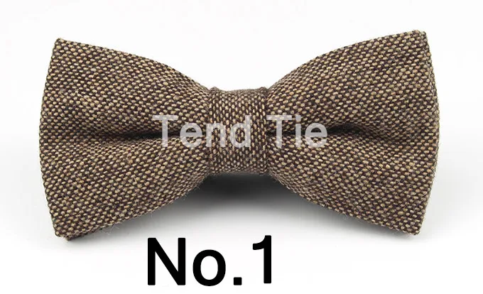 Mens Formal Wear Thick Business Bowtie Butterfly Men Dick Solid Color Wool Cravat Unisex England Style Bow Tie