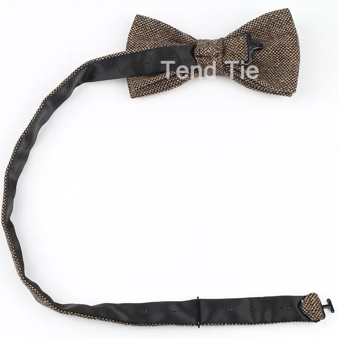 Mens Formal Wear Thick Business Bowtie Butterfly Men Dick Solid Color Wool Cravat Unisex England Style Bow Tie