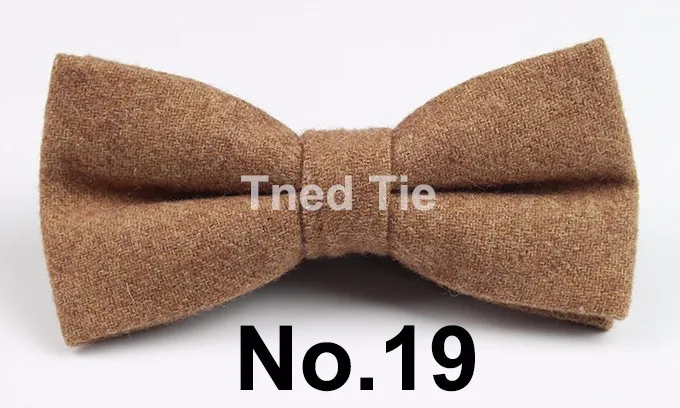 Mens Formal Wear Thick Business Bowtie Butterfly Men Dick Solid Color Wool Cravat Unisex England Style Bow Tie