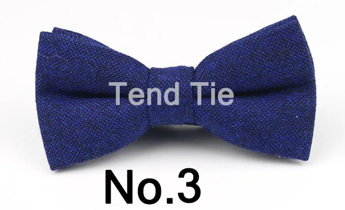 Mens Formal Wear Thick Business Bowtie Butterfly Men Dick Solid Color Wool Cravat Unisex England Style Bow Tie