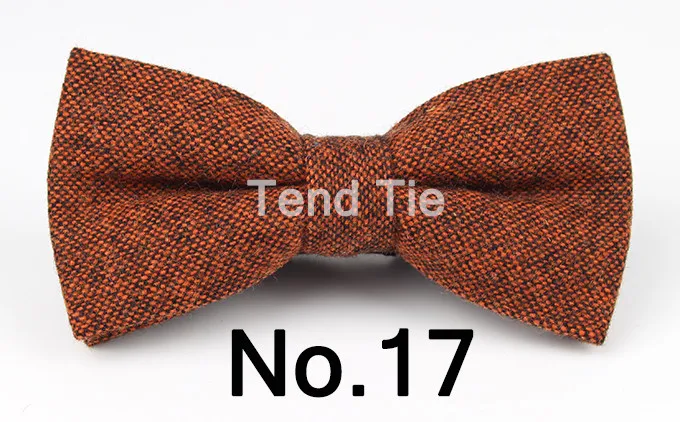 Mens Formal Wear Thick Business Bowtie Butterfly Men Dick Solid Color Wool Cravat Unisex England Style Bow Tie