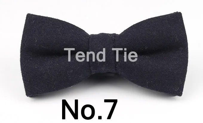 Mens Formal Wear Thick Business Bowtie Butterfly Men Dick Solid Color Wool Cravat Unisex England Style Bow Tie