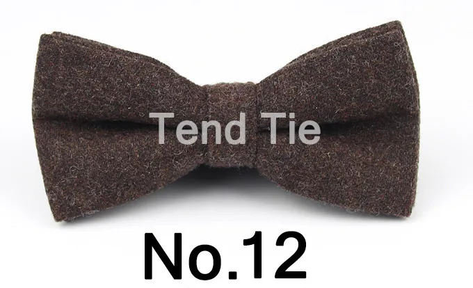 Mens Formal Wear Thick Business Bowtie Butterfly Men Dick Solid Color Wool Cravat Unisex England Style Bow Tie