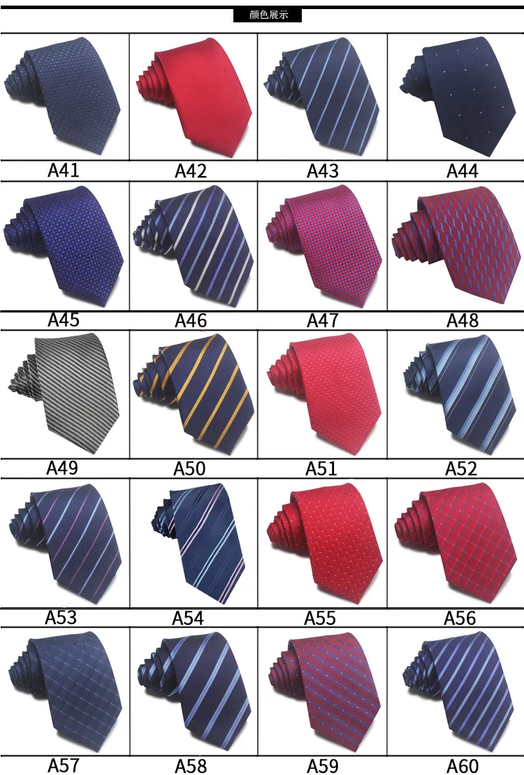 50 style Formal Ties Business Vestidos Wedding Classic Men's Tie Stripe Grid 8cm Corbatas Dress Fashion Accessories Men Necktie