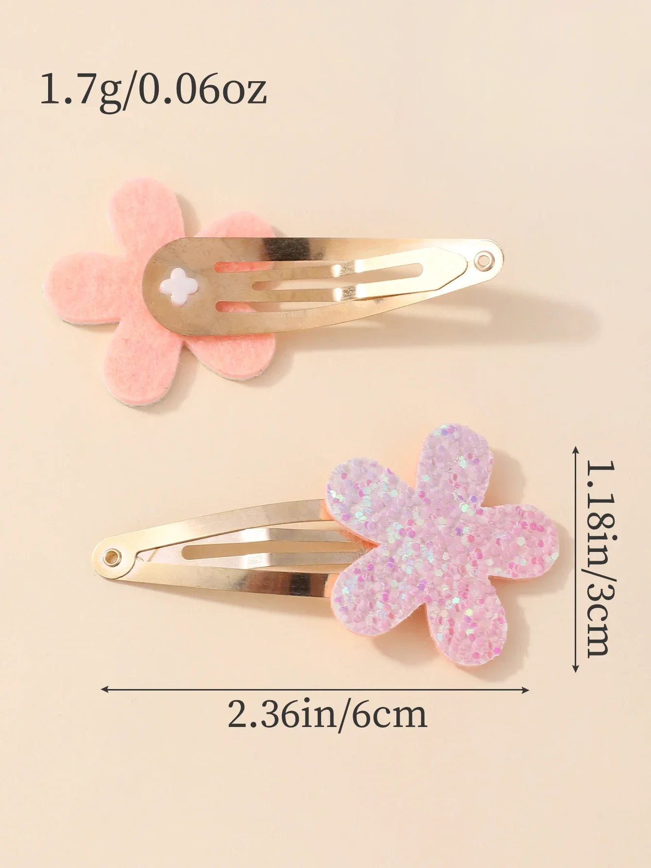 16Pcs Geometric Hair Clip Glitter DropletColorful Gradient Children Bangs BB Alloy Hairpins Girls Headclips Hair Accessories