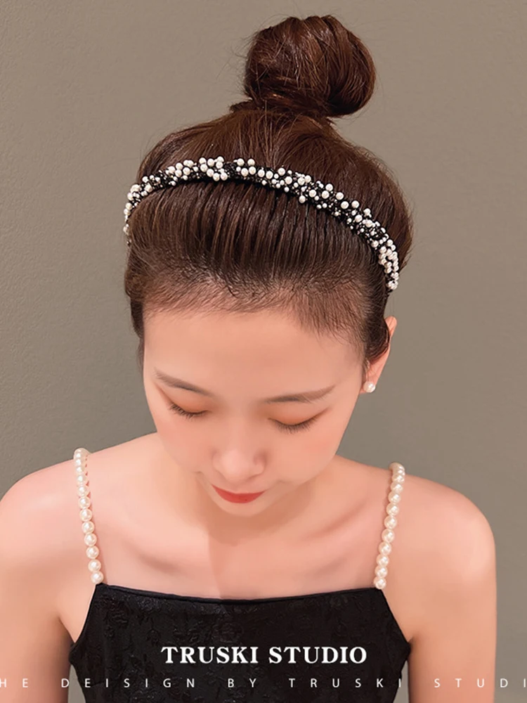 Luxury Crystal Beads Hair Bands Women Girls Headwear Tooth Elastic Headbands Shiny Hair Hoops Accessories