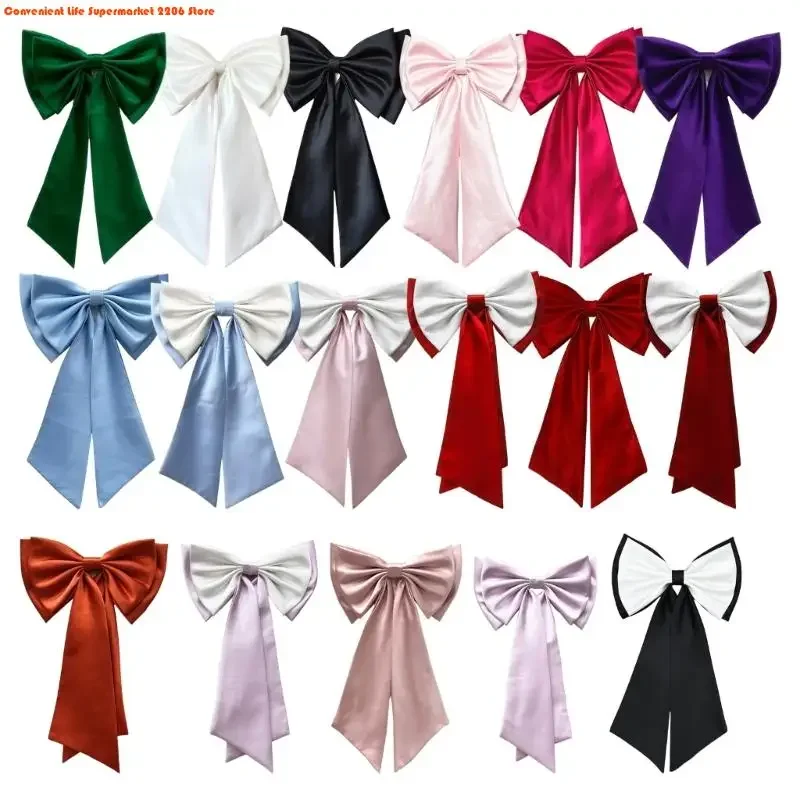E06E Sophisticated Gown Bowknot Simple Design Removable Large Bowknot Waist Ornament for Dance and Cosplay Event
