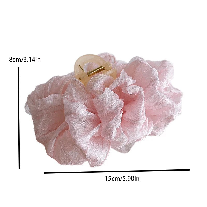New Elegant Fabric Large Bubble Hair Clip for Womans Sense of Luxury Ponytail Shark Clip Fashion Girl Hair Clamp Hair Accessori