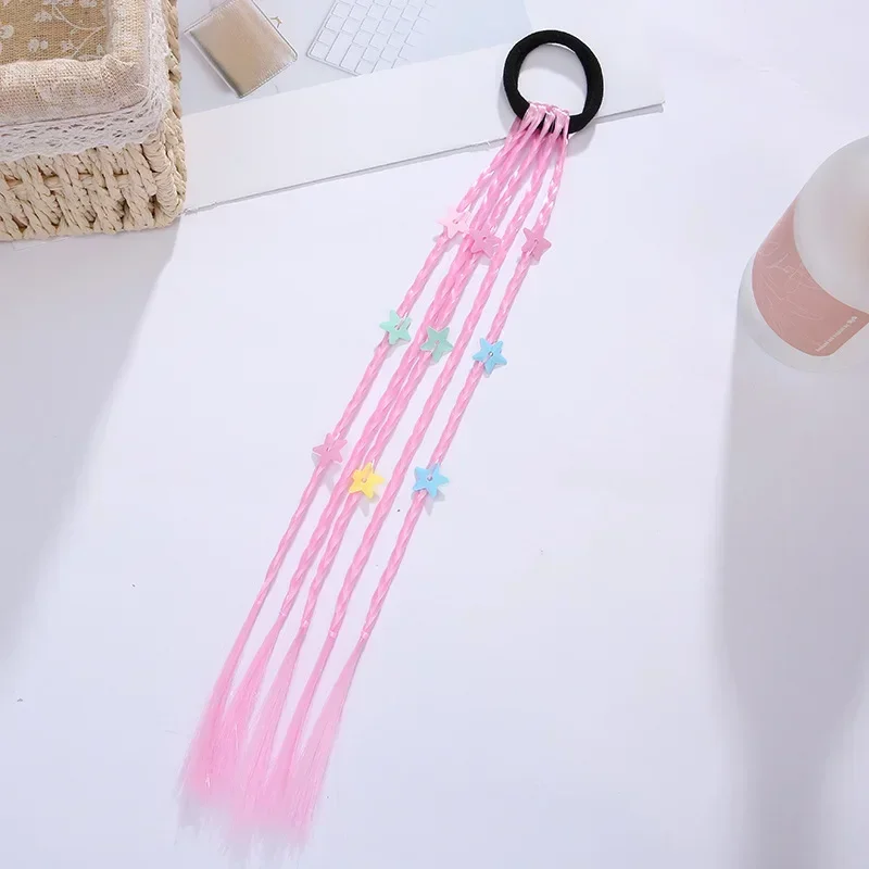 Women Girls Colorful Butterfly Wigs Hairclip Ponytail Holder Princess Bows Unicorn Braid Headwear Ornaments Hair Accessories