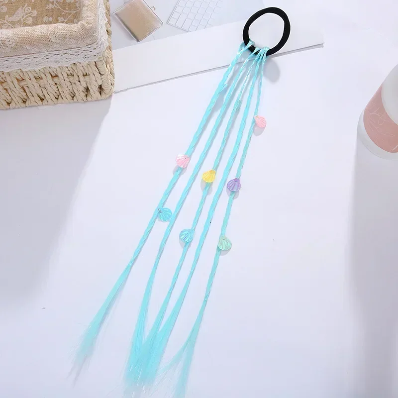Women Girls Colorful Butterfly Wigs Hairclip Ponytail Holder Princess Bows Unicorn Braid Headwear Ornaments Hair Accessories