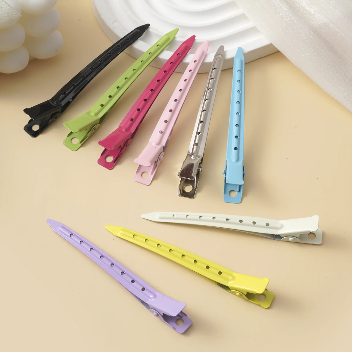 Metal Duckbill Clip Curly Hairpin Barrettes Hairstyle Hair Styling Clips Clamps Haircut Hairclip Tools Fluffy Hair Root Barrette