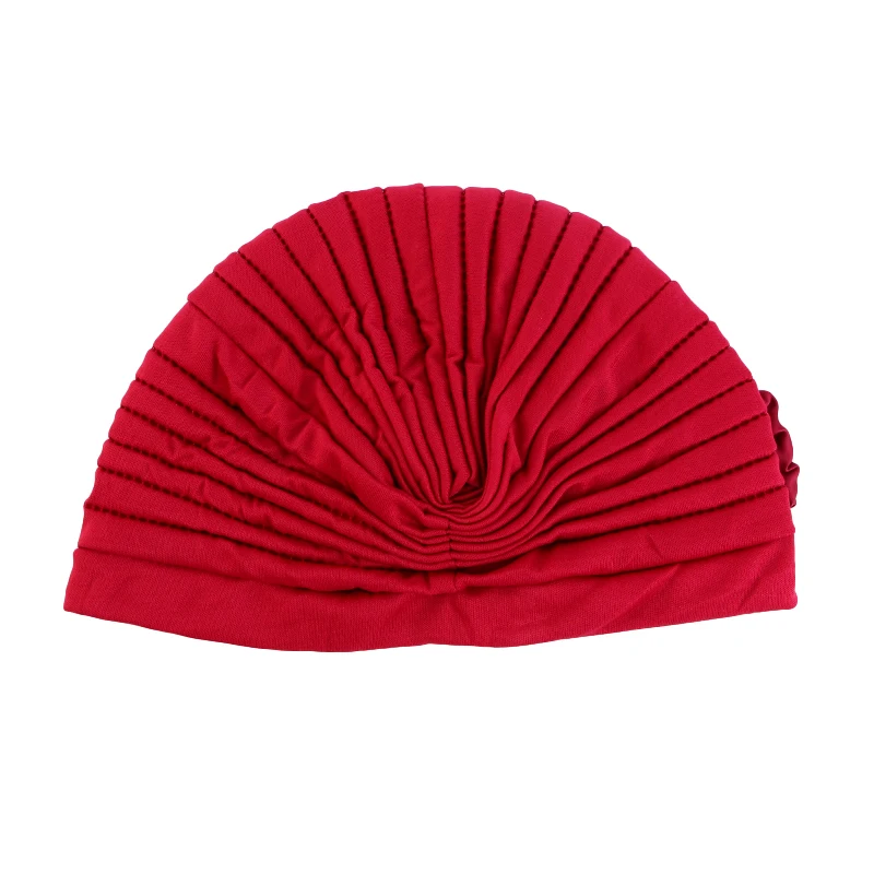 Muslim Fashion Flower Hijab Turban Ethnic Islamic Women Beanie Hat Hair Loss Chemo Headwear Head Wrap Cap Trendy Ladies Bandana