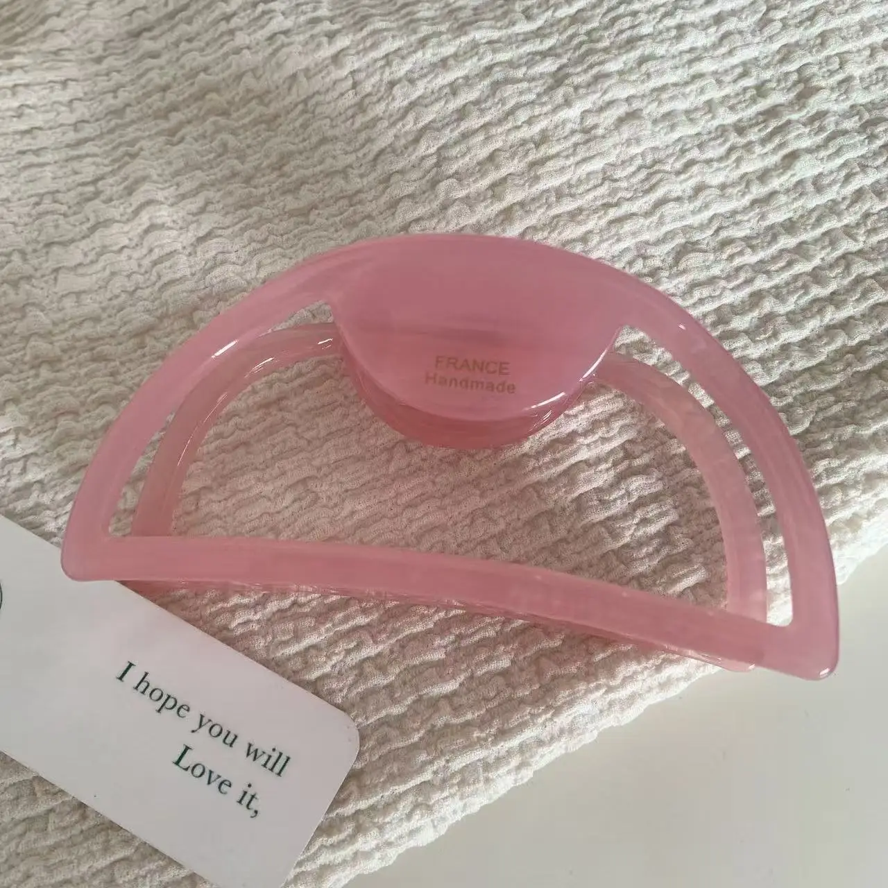 1pc France large hollow half round hair grab acetic acid hair grab clip clip shark clip hair accessories