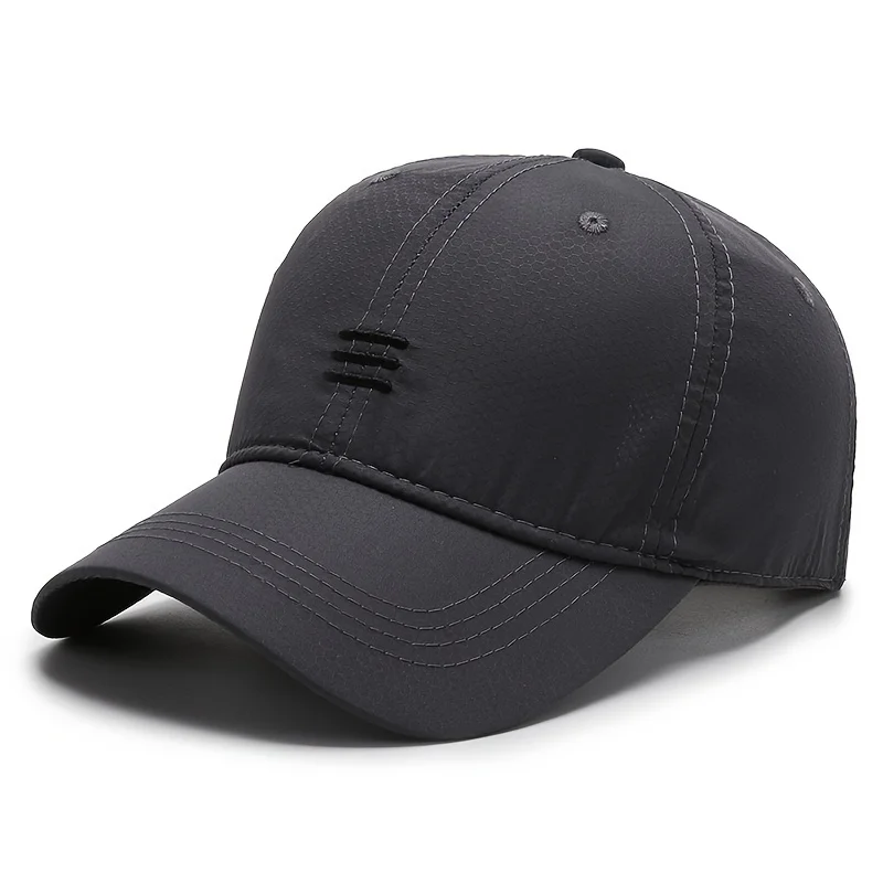 Quick-Dry, Breathable Baseball Cap - Adjustable, Moisture-Wicking Sun Hat for Outdoor Sports & All Seasons
